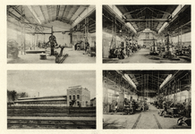 94774 Collage van foto's van de Zeister Machinefabriek Bamag-Didier te Zeist:- intérieur produktiehal (3 x).- extérieur ...